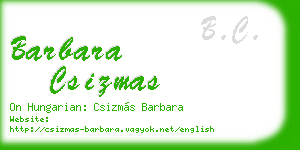 barbara csizmas business card