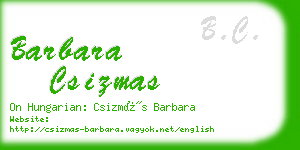 barbara csizmas business card